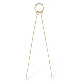 14K Solid Gold Joy Chain Earring