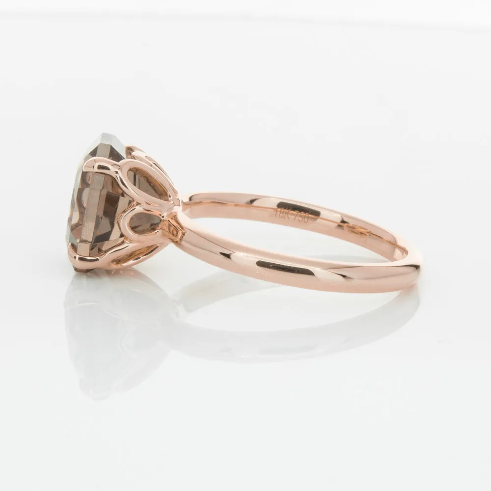 18ct Rose Gold Smoky Quartz Octavia Ring