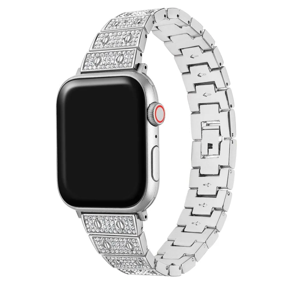 Apple Watch (41mm) rhinestone décor watch strap - Silver