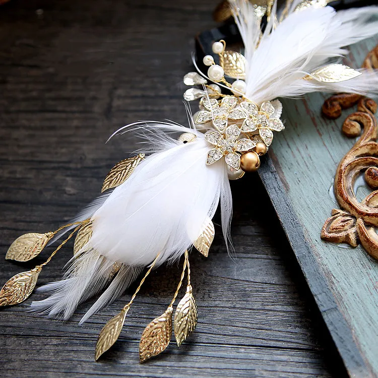 Bridal Feather Hair Clip