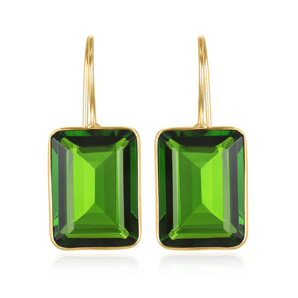 Emerald Cut Valencia-Lime Gold