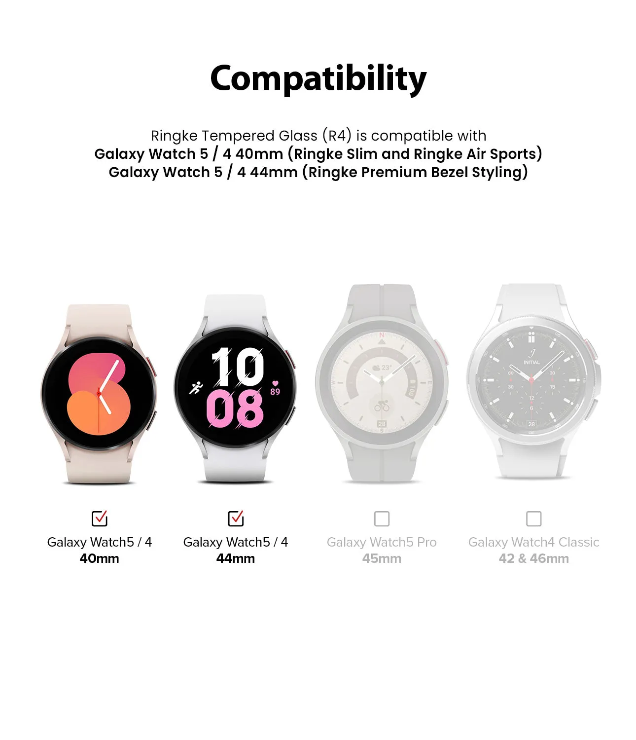 Galaxy Watch 5/4 Screen Protector | Glass - R4