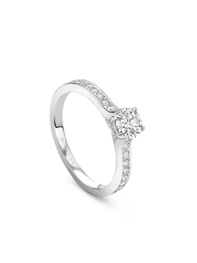 Harmony Round Brilliant Platinum Diamond Ring 1 Carat FVS1