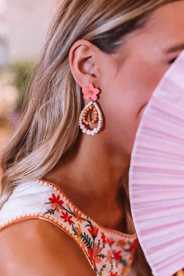 Hawaiian Sunshine Earrings In Coral