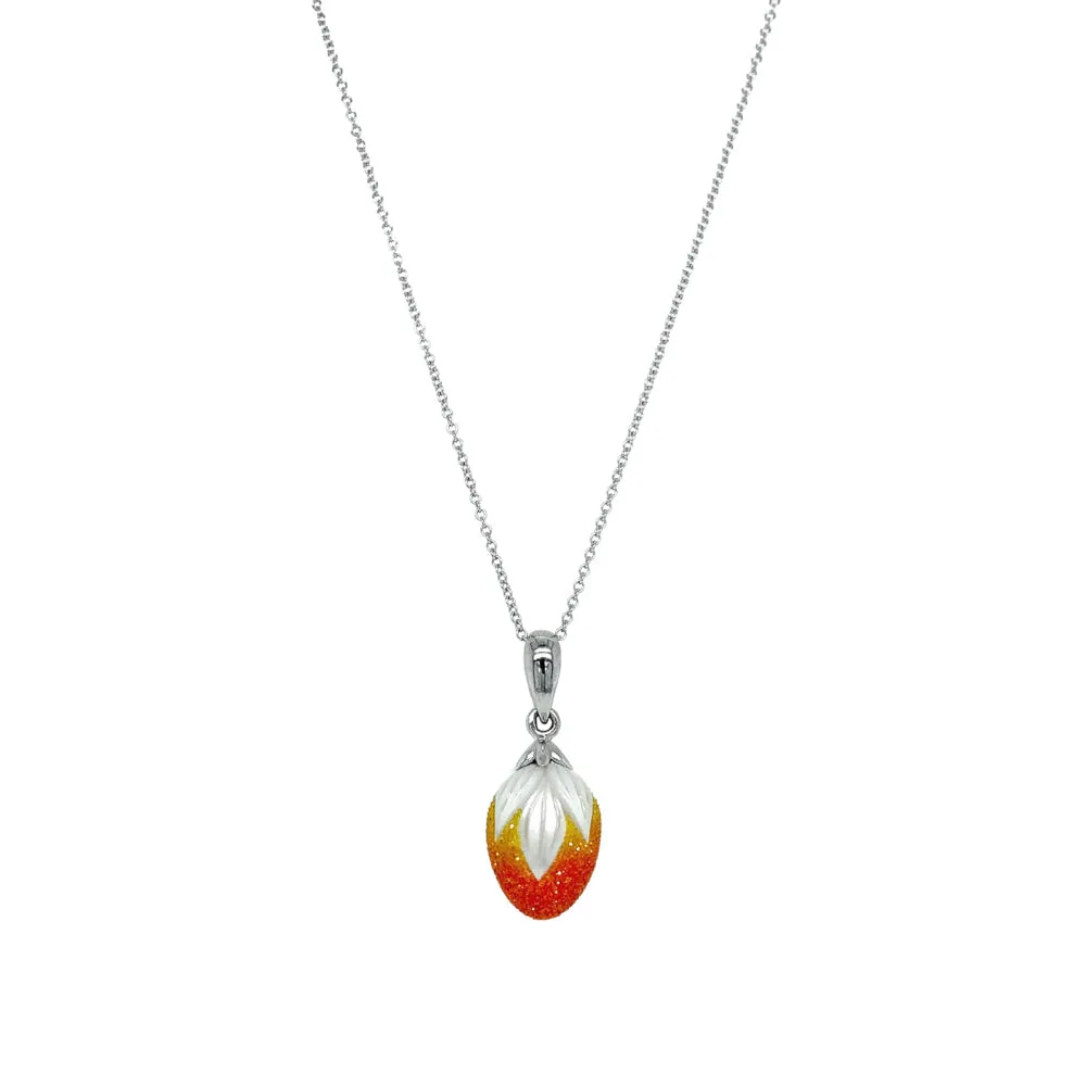 Lab Grown Diamond & Pearl Necklace - "Galaxia Bud"
