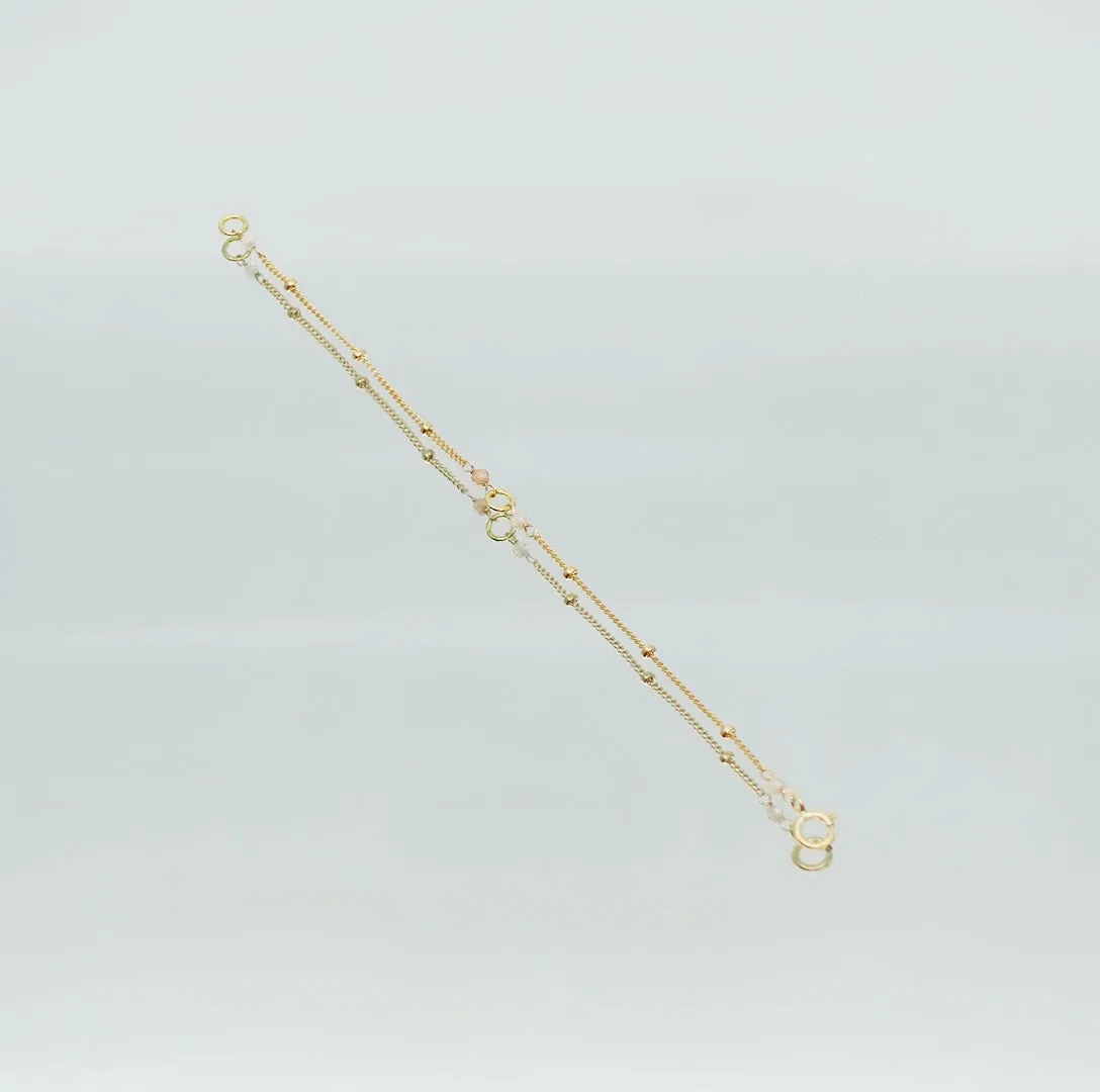 Layered Duo Pearl Necklaces with Extension