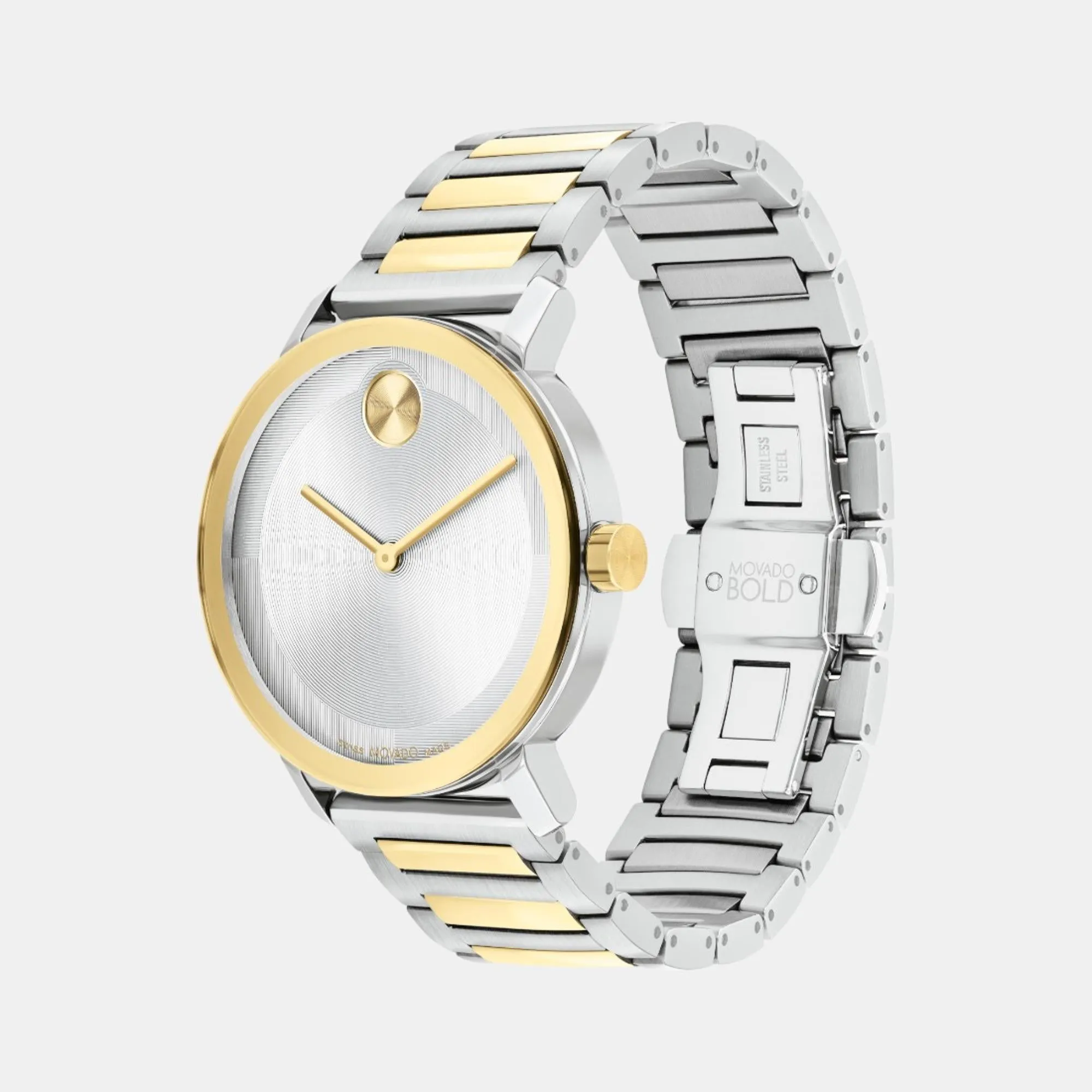 Men Quartz Analog Silver Dial Stainless Steel Watch 3601087