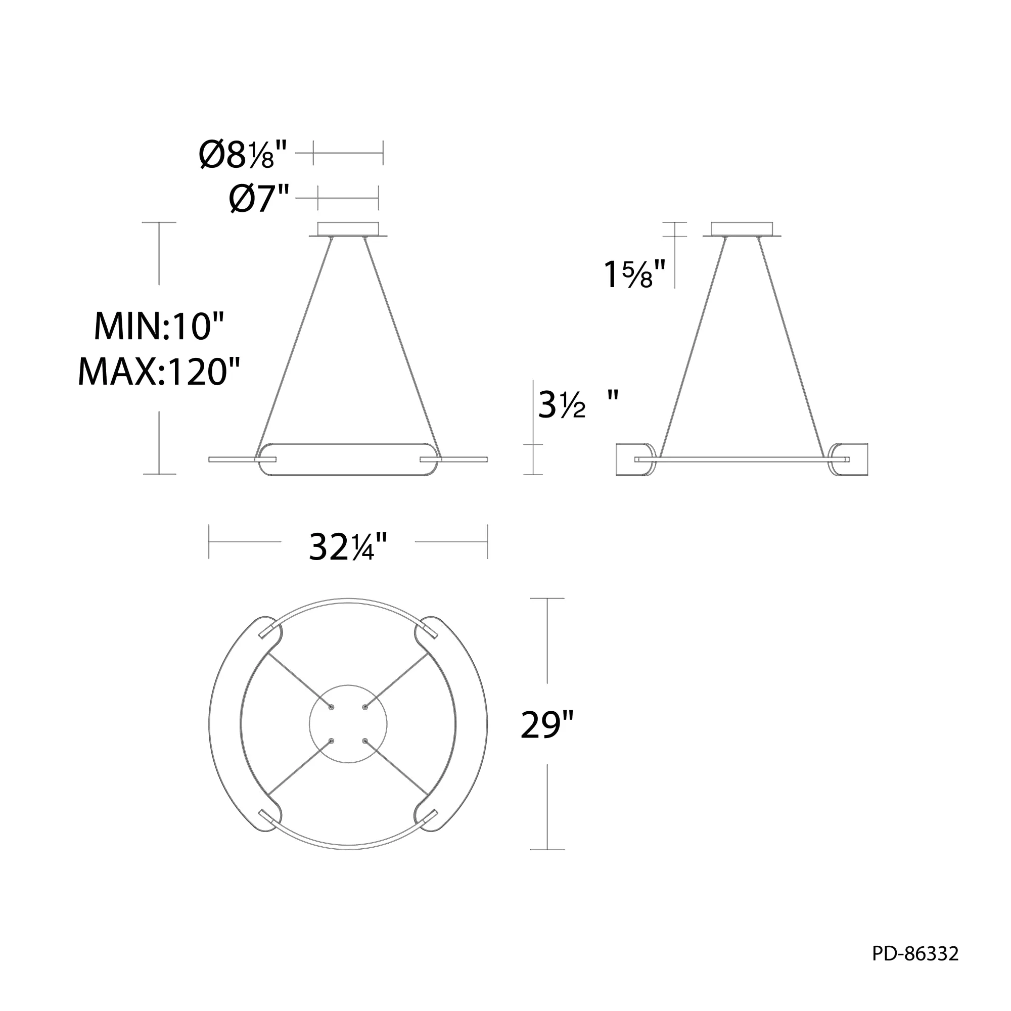 Modern Forms Ilios Pendant Chandelier Light PD-86332