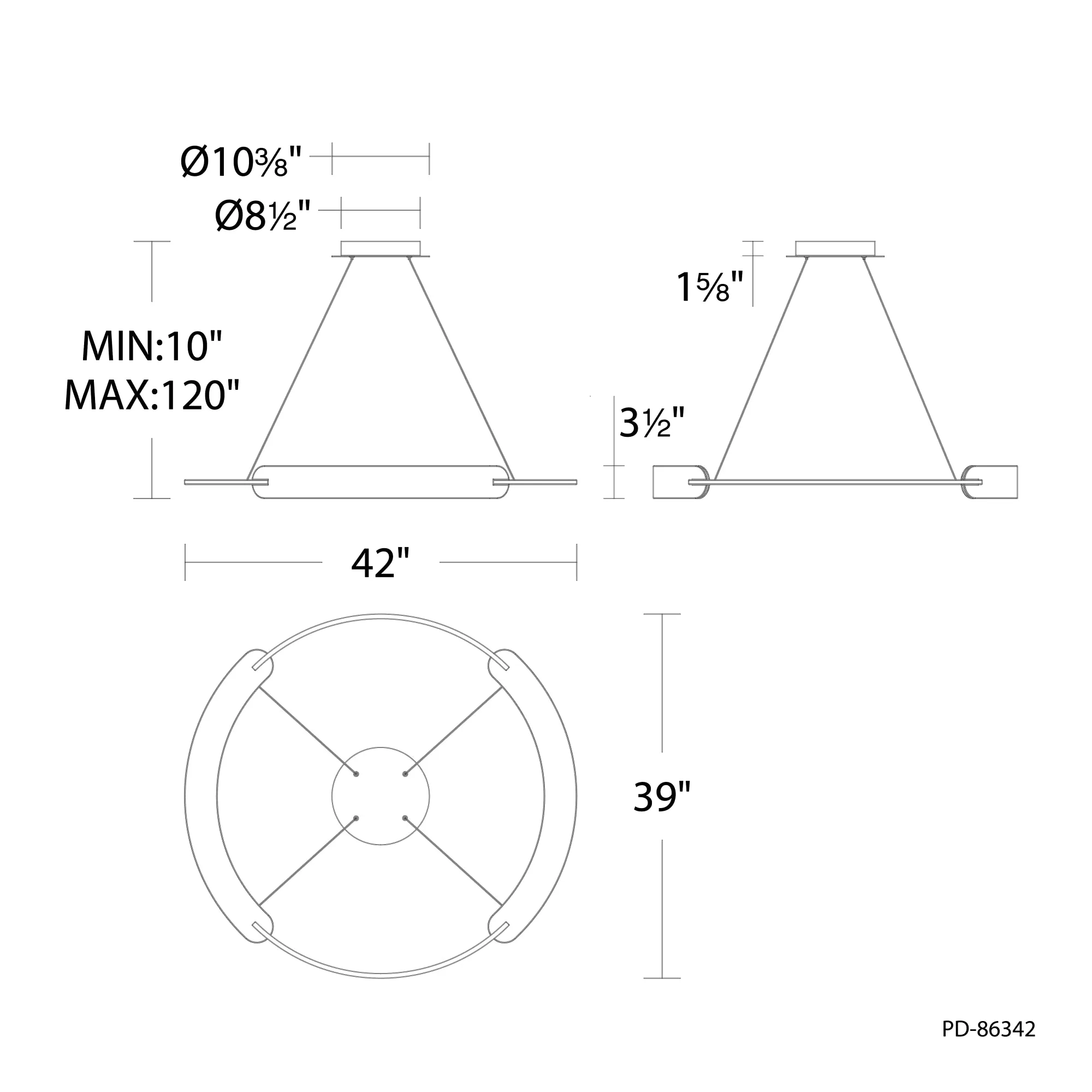 Modern Forms Ilios Pendant Chandelier Light PD-86332