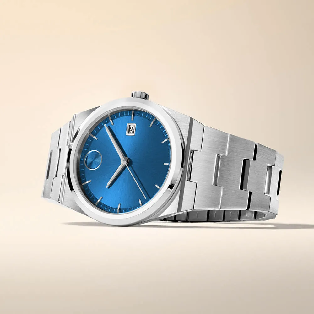 Movado BOLD Quest Blue Dial Stainless Steel Men's Watch 3601221
