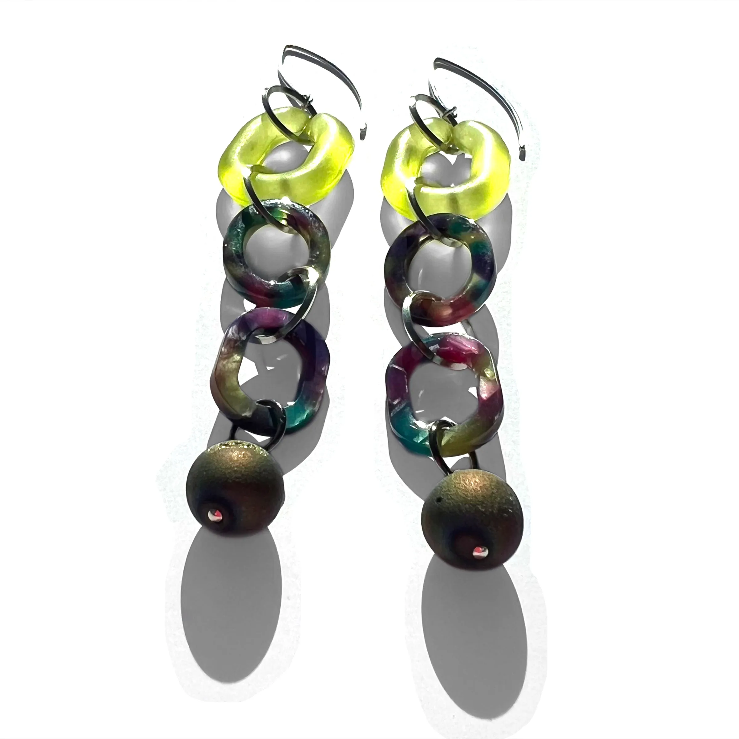 MPR x THE IMAGINARIUM: Iridescent Druzy Quartz Triple Drop Earrings