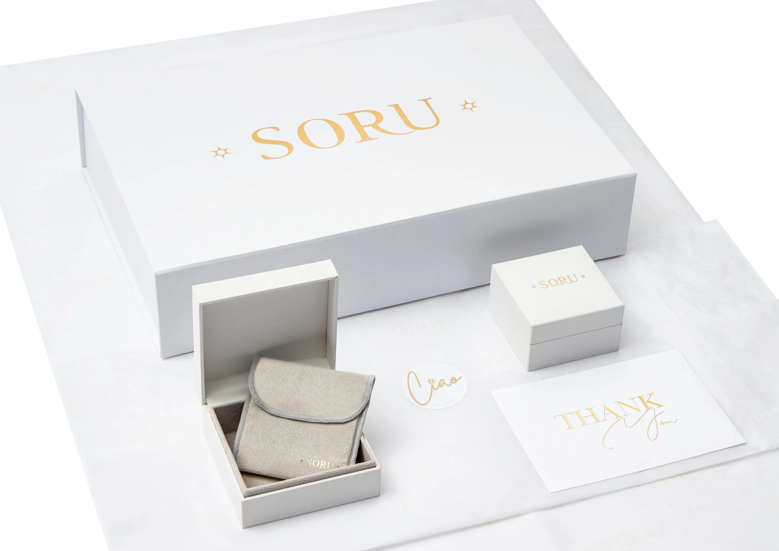 Needle & Thread X Soru  Love Heart Crystal Stud Earrings