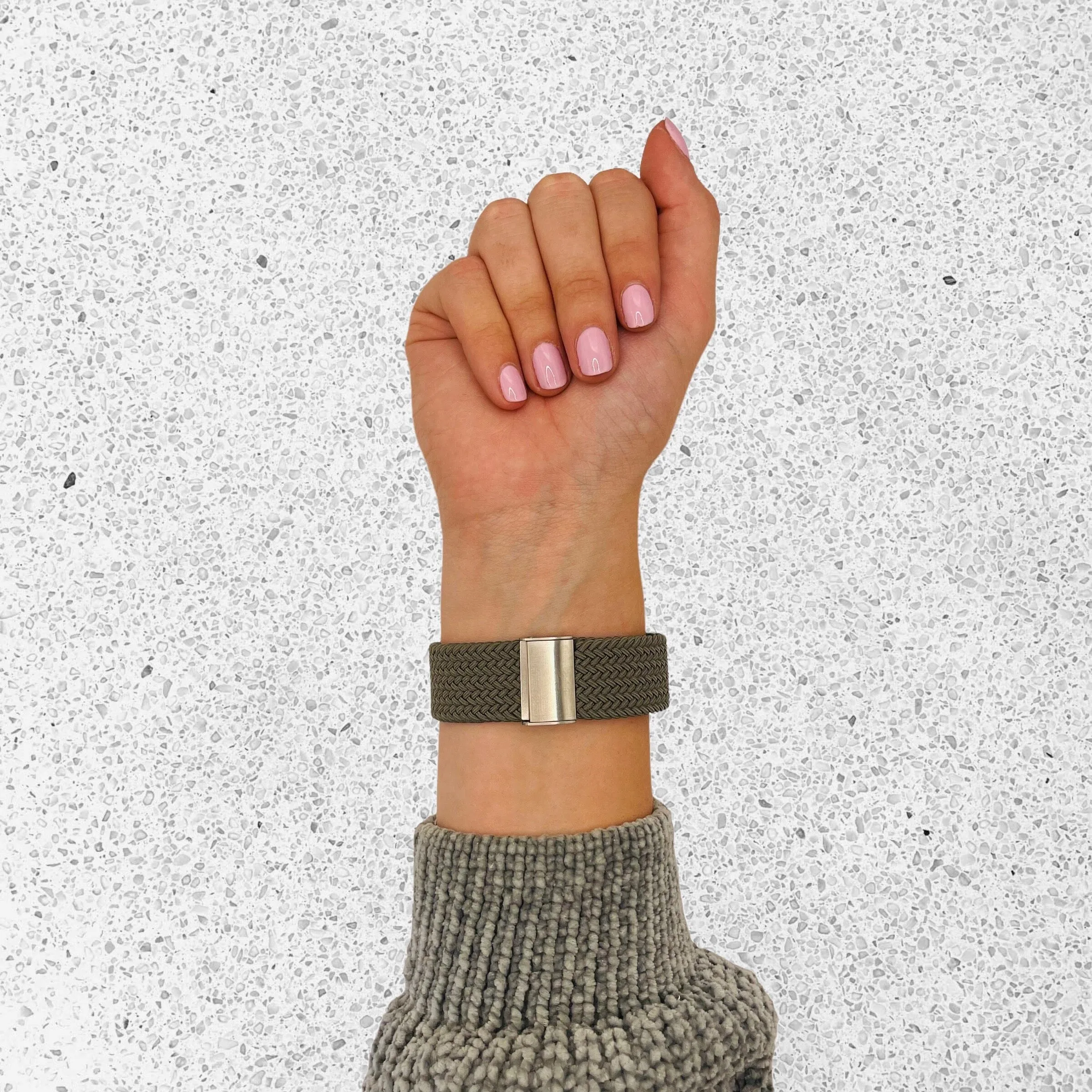 Nylon Braided Loop Watch Straps Compatible with the Oppo Watch 2 42mm