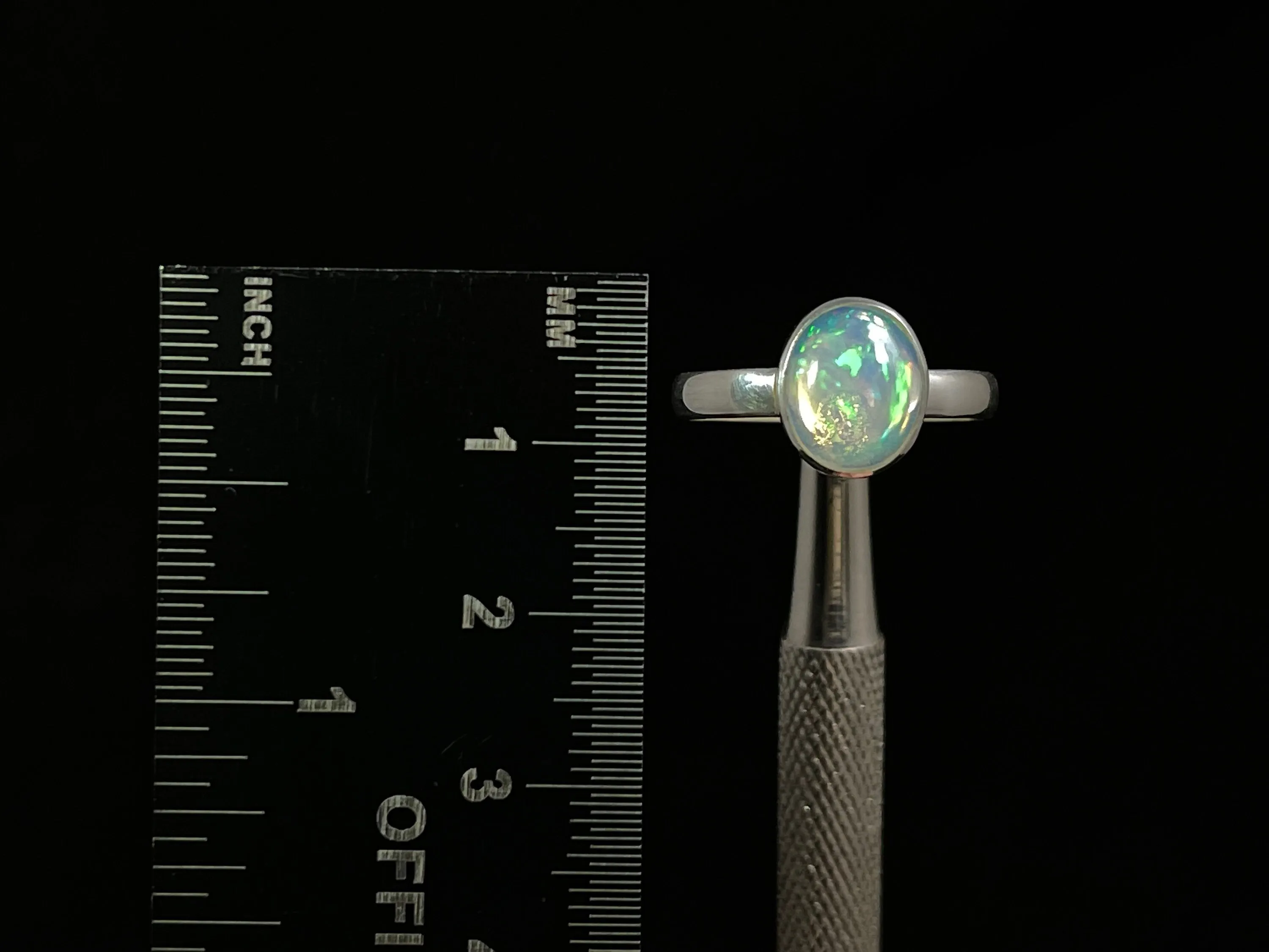 OPAL RING - Sterling Silver, Size 8 - Dainty Opal Ring, Opal Jewelry, Welo Opal, 49265