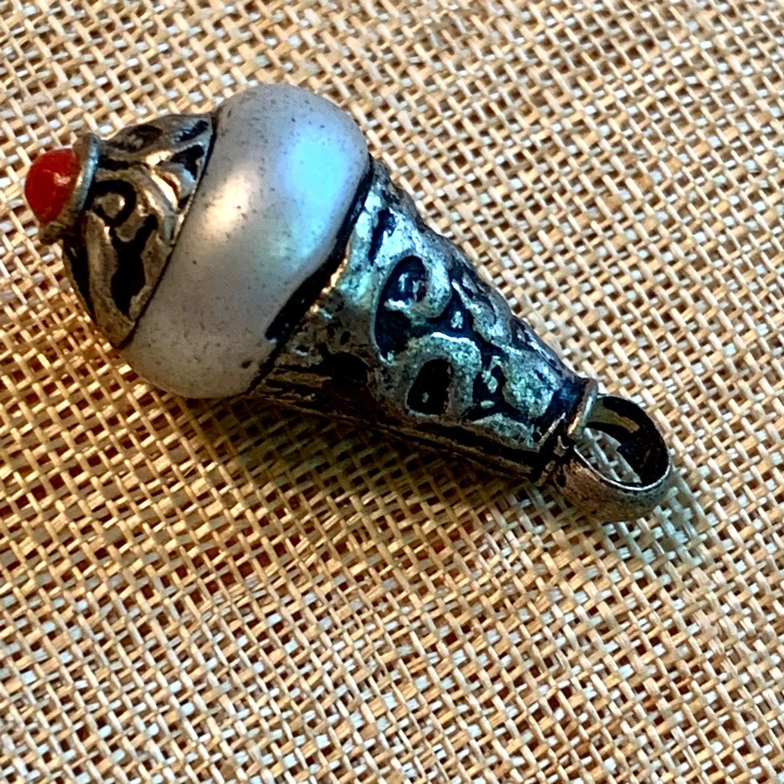 Pearl & Coral Teardrops, Nepal