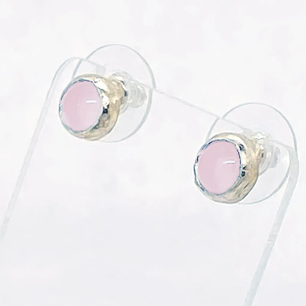 Rose Quartz Post earrings