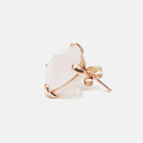 Rosy Rose Quartz Stud Earrings