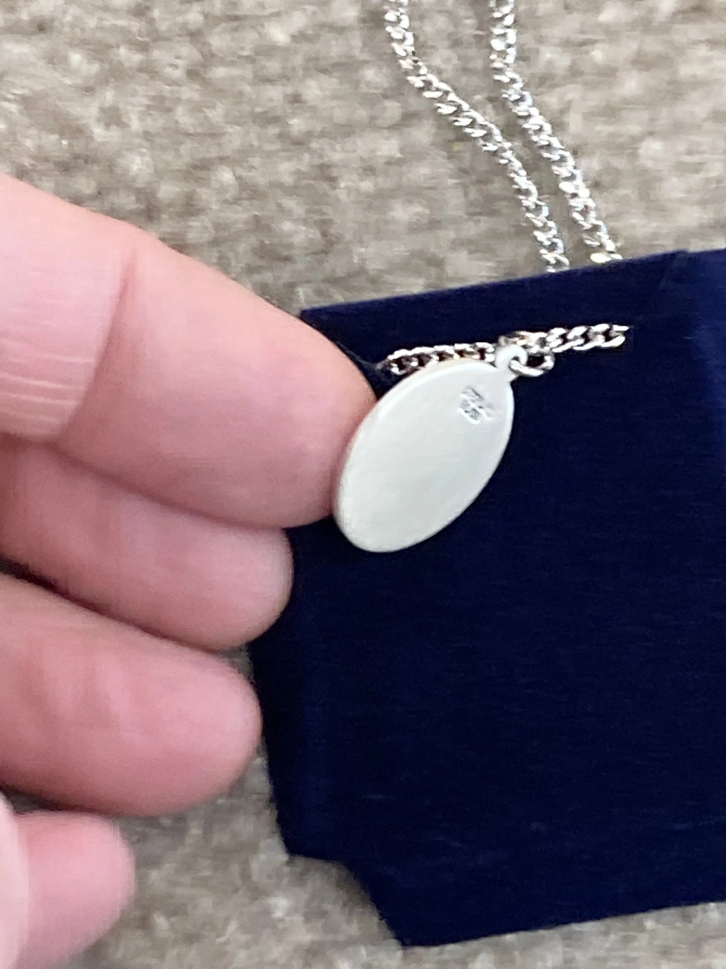 Saint Regina Silver Pendant With 18 Inch Silver Curb Chain Religous