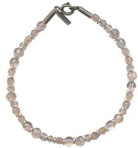 SILVER BRIGHTS LIGHT CORAL BRACELET