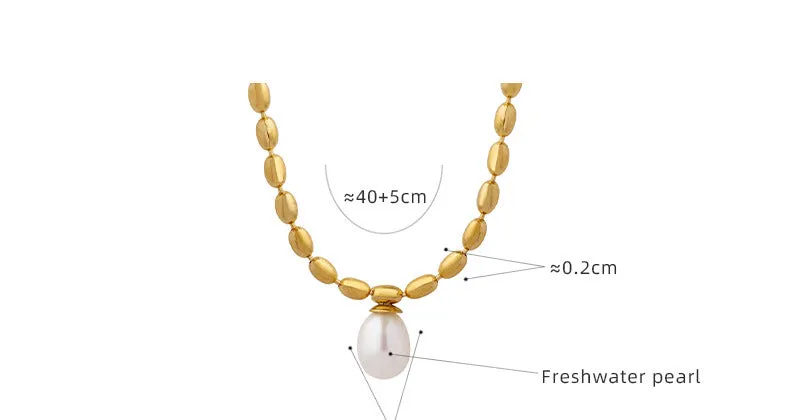 Unisex Couple Freshwater Pearl Pendant Necklace
