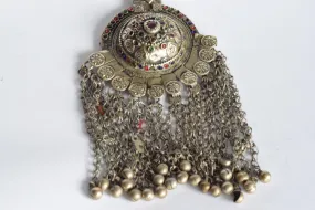 Vintage Kuchi Pendant With Colorful Glass Beads
