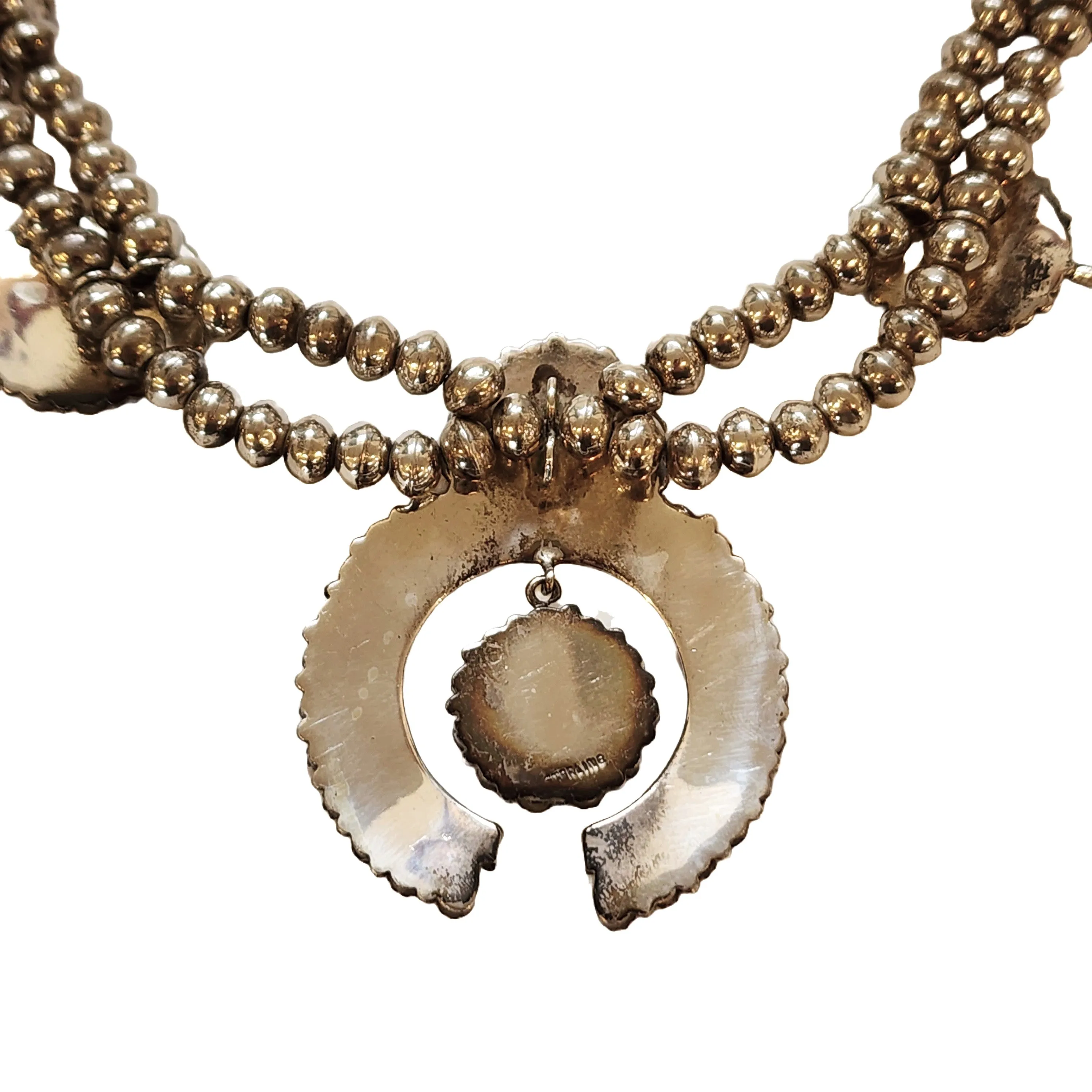 Vintage Red Spiny Oyster Squash Blossom Necklace